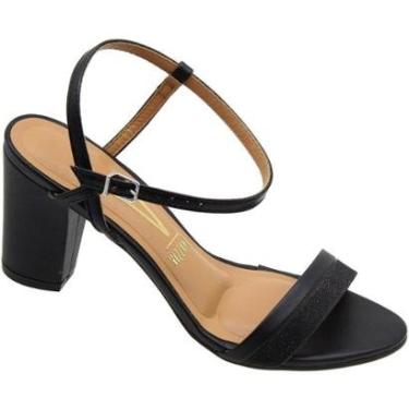 Imagem de Sandália Vizzano Pelica Tira Salto Grosso Médio Feminina-Feminino
