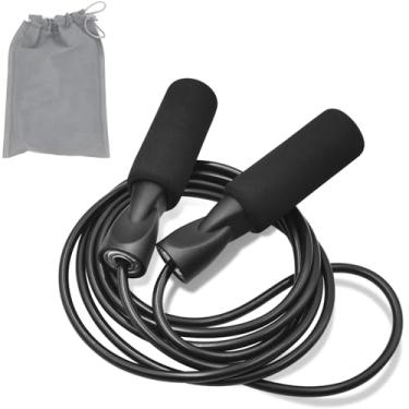 Imagem de FEELCAT Corda de pular rápido – Cordas de salto rápido – Treino de resistência para boxe, MMA, equipamento de treino para artes marciais ou apenas ficar em forma ajustável para homens, mulheres e