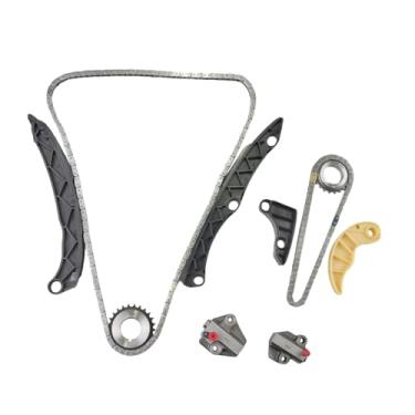 Imagem de REVO Kit de corrente de distribuição com roda dentada e tensor e guia de substituição para Hyundai Sonata 2011-2014 e Kia Optima 2011-2014 L4 2.4L G4KH G4KC Substituição do motor #24410-2G101