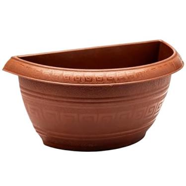 Imagem de Vasos de Parede de 5 Litros Bem Reforçados jardim vertical Reforçado para Jardim Vertical 17x18x38cm(TERRACOTA,4 UNIDADES)