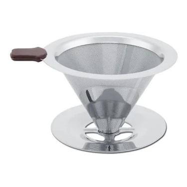 Imagem de Coador de Café Aço Inox Reutilizável Ecológico Pequeno