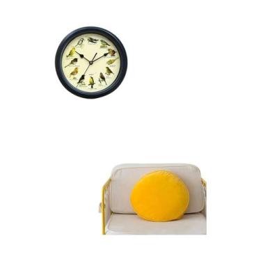 Imagem de Relógio Decorativo De Parede Para Exterior Com Canção De Pássaro Selva