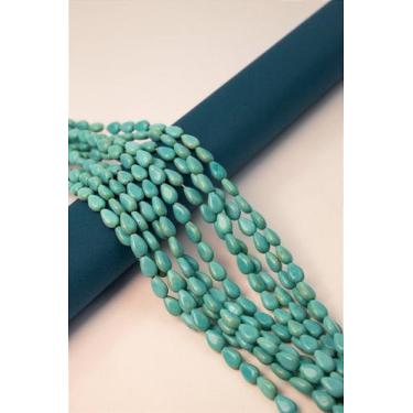 Imagem de Fio Howlita Turquesa Gota 8x12mm - Fio de 40cm com 32 Howlitas - no-br