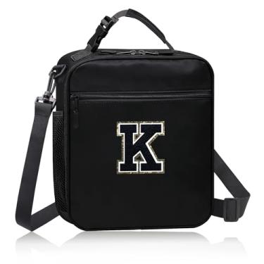 Imagem de MOVOYEE Lancheira para mulheres, homens, meninas, meninos, lancheira para adultos, crianças, escola, trabalho, escritório, piquenique, lanche, bolsa térmica com suporte para garrafa de água, alça de