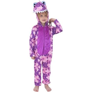 Imagem de Lingway Toys T-Rex Onesie Unisex Kids,Purple Kids Dinosaur Onesie Costume for Halloween 2-3