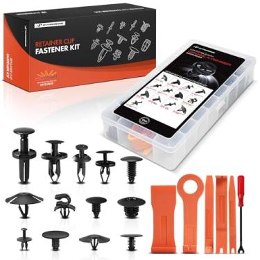 Imagem de A-Premium Kit de clipes de retenção de carro 130 peças (tipo 12) compatível com Dodge Avenger 2007 2008 Fender & Bumper Shield Auto Push Pin Plastic Rebite Fastener Replacement Set, w/Removal Tool