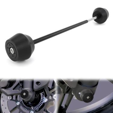 Imagem de Xitomer Sliders de eixo dianteiro compatíveis com CFMOTO 450NK 2024-2025, CFMOTO 450SS 2023-2025 Moldura de roda de garfo dianteiro Protetor de colisão de motocicleta (dianteiro)