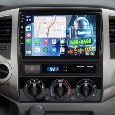 Imagem de [4 + 64 GB] Rádio Android para Toyota Tacoma 2005-2015 com Canbus: NHOPEEW 22.9 cm IPS Touchscreen Tacoma Stereo - Carplay e Android Auto, página inicial personalizada, DSP/EQ, 5G/WiFi, SWC + câmera