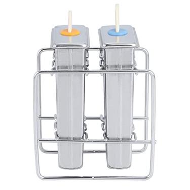 Imagem de aqxreight Moldes de Aço Inoxidável Molde de Sorvete Casa Cozinha DIY Ferramenta para Fazer Gelo Cabeça Redonda Limpeza e Armazenamento de Bastões DIY 10 Peças 2 Peças Completas Com Tampas de Saco