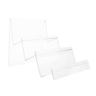 Imagem de Healeved Rack de acrílico para armazenamento de mesa para bolsas e carteiras, suporte organizador de 3 camadas, suporte de exibição de acrílico para casa e escritório