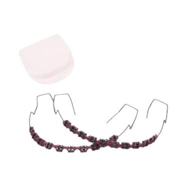 Imagem de Aparelhos Dentários Falsos Coloridos Com Suportes Metálicos Para Dente