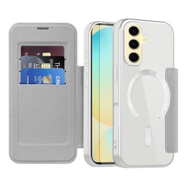 Imagem de Asuwish Capa de telefone para Samsung Galaxy A35 5G capa carteira magnética com protetor de tela de vidro temperado flip porta-cartão de crédito bloqueio RFID acessórios de celular robustos A 35 35A