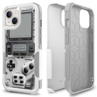 Imagem de Candykisscase Capa para iPhone 13, padrão gamer, absorção de choque, PC rígido e capa protetora de camada dupla híbrida de silicone interno para iPhone 13 (console de videogame)