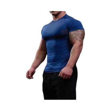 Imagem de Camiseta De Compressão Masculina De Secagem Rápida Para Academia, Mang