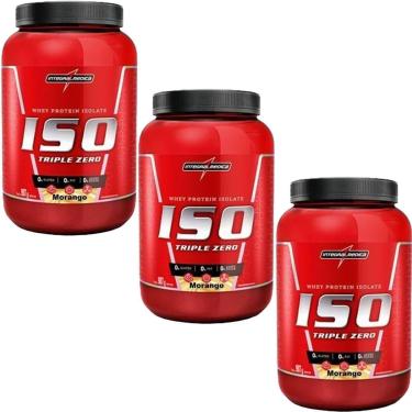 Imagem de Kit 3X Whey Iso Triple Zero - 907g Morango - IntegralMédica-Masculino