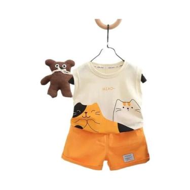 Imagem de Conjunto De Roupas De Verão Para Bebês Meninas E Meninos 2 Peças Colet