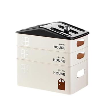 Imagem de KiBcsLic Organizador de mesa para roteador com ventilação, moderno e multifuncional, para gerenciamento de cabos em casa, no escritório e no quarto, Três Camadas