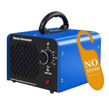 Imagem de Gerador de ozônio, purificadores de ar O3, eliminador de odores, máquina de ozônio de alta capacidade, purificador de ar ionizador de ozônio para casa, comercial, industrial (azul, 60.000 mg/h)