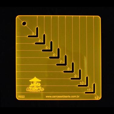 Imagem de Régua Para Patchwork Caixinha De Leite 12 Cm