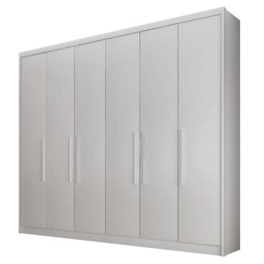 Imagem de Guarda Roupa Casal Bolonha 6 Portas 6 Gavetas Neve - Novo Horizonte