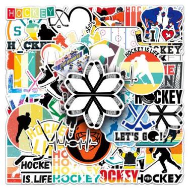 Imagem de Pacote de adesivos de hóquei, 50 unidades para adultos, adolescentes e