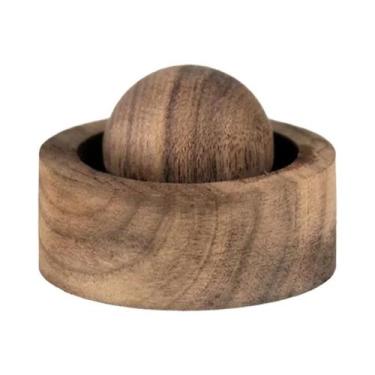 Imagem de Difusor De Óleo Essencial De Madeira Natural Com Design Esférico Para 