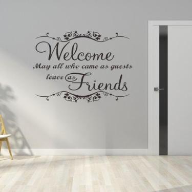 Imagem de Adesivos de parede Welcome Inspirational Quote 40x56cm PVC - yiweisai