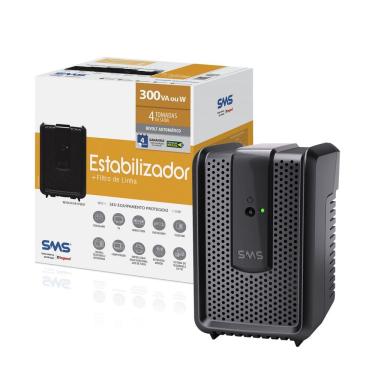 Imagem de Estabilizador SMS Revolution Speedy 300VA Bivolt Automático 115V/127V/220V, 4 Tomadas - 15970