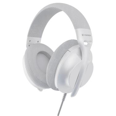 Imagem de Headset Fortrek Wise 7.1 Virtual, Driver 40mm, Conexão USB, Microfone Retrátil, Confortável, Branco - 84984