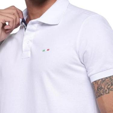Imagem de Camisa Polo Masculina Básica Industrie Piquet no Estilo Tommy Bordado Itália-Masculino