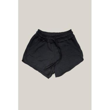Imagem de Shorts Moletom Feminino WSS Brasil Basic, M, Preto