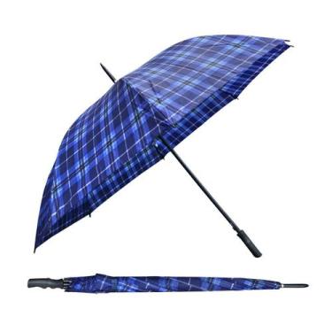 Imagem de Guarda chuva automatico portaria xadrez poliester 8 varetas - QUERO PR