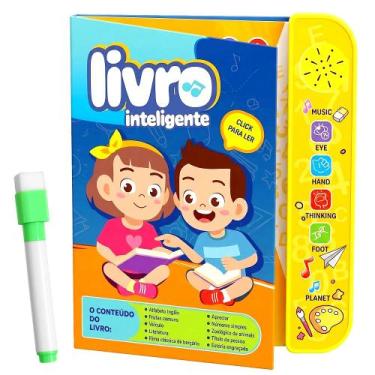 Imagem de Brinquedo Didático Eletrônico Livro de Aprender Inglês c/ Jogos Falas 
