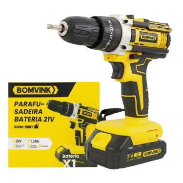 Imagem de Parafusadeira Elétrica Bomvink 21V 1300MAH a Bateria - BOM-9961
