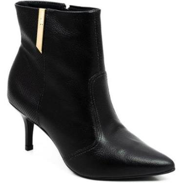 Imagem de Bota Bico Fino Cano Baixo Minimalista Zíper Via Uno 156082-Feminino