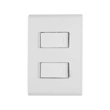 Imagem de Interruptor com 2 tecla 10a liz - tramontina, Branco, 1