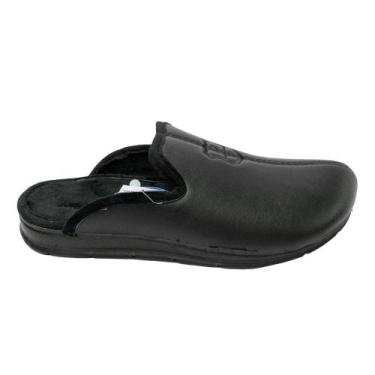 Imagem de Pantufa Masculina Pegada Mule Microfibra Preta - 166001, Preto, 38