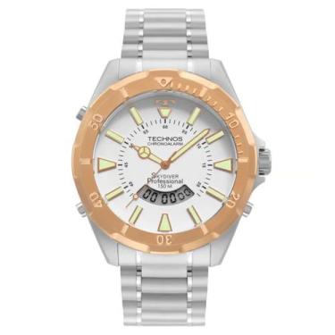Imagem de Relógio Technos Masculino Skydiver Bicolor - WT205GC/1B