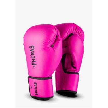 Imagem de Luva de Boxe Rosa Treino Muay Thai Kickboxing Academia Resistente - Fh