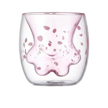 Imagem de Copo Caneca de Vidro Parede Dupla com Patinha 3D 240ml - WARI