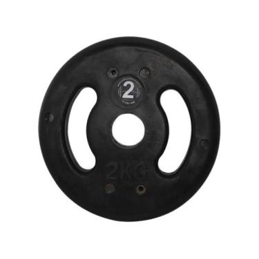 Imagem de Anilha de Ferro Fundido Injetada Alça Lateral 2,0Kg - ANILHAS FITNESS
