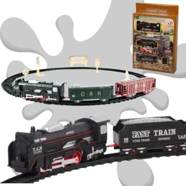 Imagem de Trem Classic A Pilha Ferrorama Brinquedo Infantil 9pçs - STORE SHARK