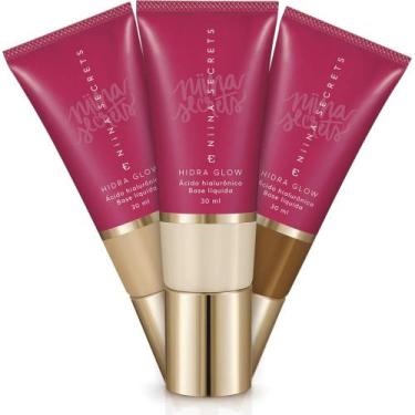 Imagem de Eudora niina secrets base líquida hidra glow 30ml, Cor 55