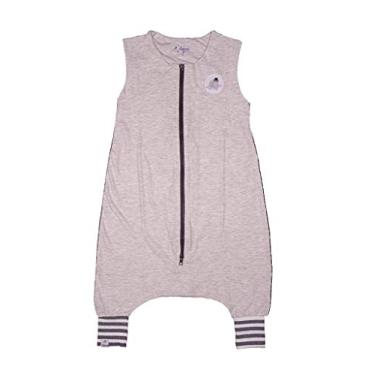 Imagem de Saco de dormir infantil com pé Malha Mescla, Lefante, Cinza, 6