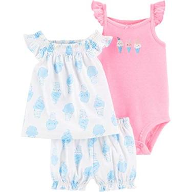 Imagem de Conjunto de bermuda Carter's para bebês meninas, Ice Cream, Newborn