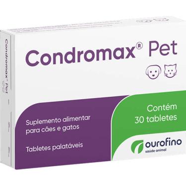 Imagem de Suplemento Alimentar Ourofino Condromax Pet para Cães e Gatos - 30 Comprimidos