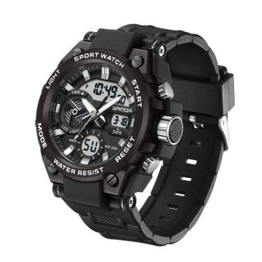 Imagem de Relógio Esportivo Masculino Dual Display Digital Led Branco