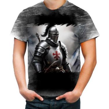 Imagem de Camiseta Desgaste Cavaleiro Templário Cruzadas Paladino 6 - Kasubeck S