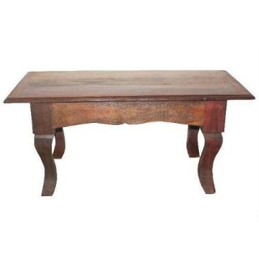 Imagem de Mesa de Centro Rústica Léia em Madeira de Demolição - Cód 2083 - Barro
