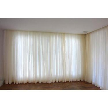 Imagem de Cortina Voil Luxo 5,00m X 2,50m Sem Forro P. Trilho Antigo - Chrisney 